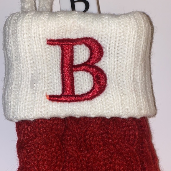 St. Nicholas Square (Kohl’s) cream & deep red knitted “Mini” Stockings C • B • D - Picture 4 of 16
